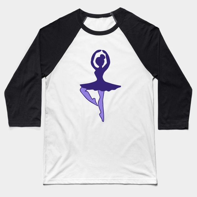 Ballerina Baseball T-Shirt by bubbsnugg